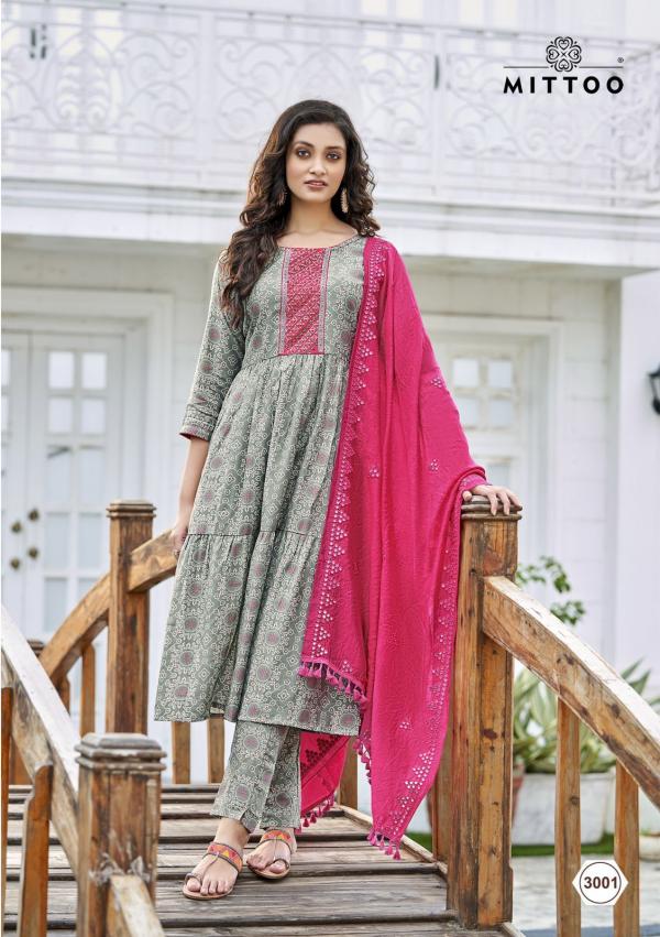 Mittoo Parampara Chanderi Viscose Kurti With Bottom Dupatta Collection